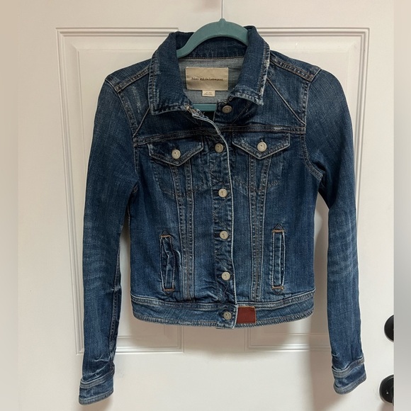 Anthropologie Pilcro Jean jacket with leather detail size XS - Picture 1 of 6